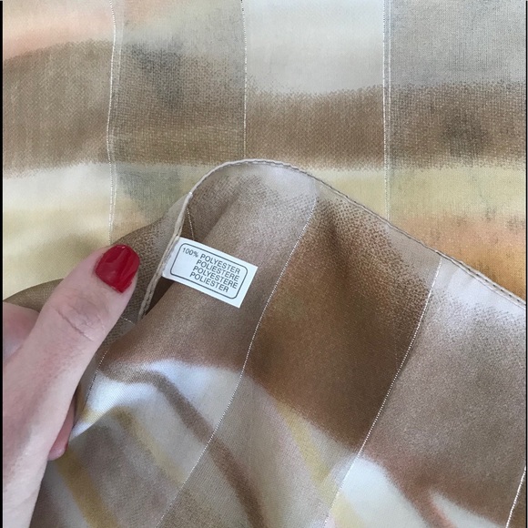 Vintage Abstract Pattern Dress Scarf Silver Strips - Picture 12 of 12